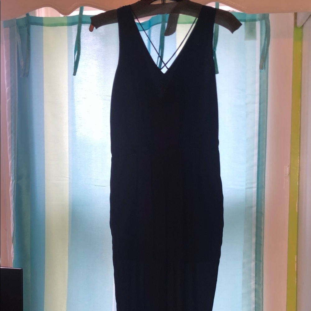HOMMAGE from Los Angeles full length navy jumpsuit